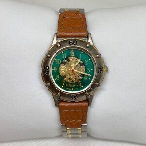 Vintage La express women’s watch green dial skeleton...